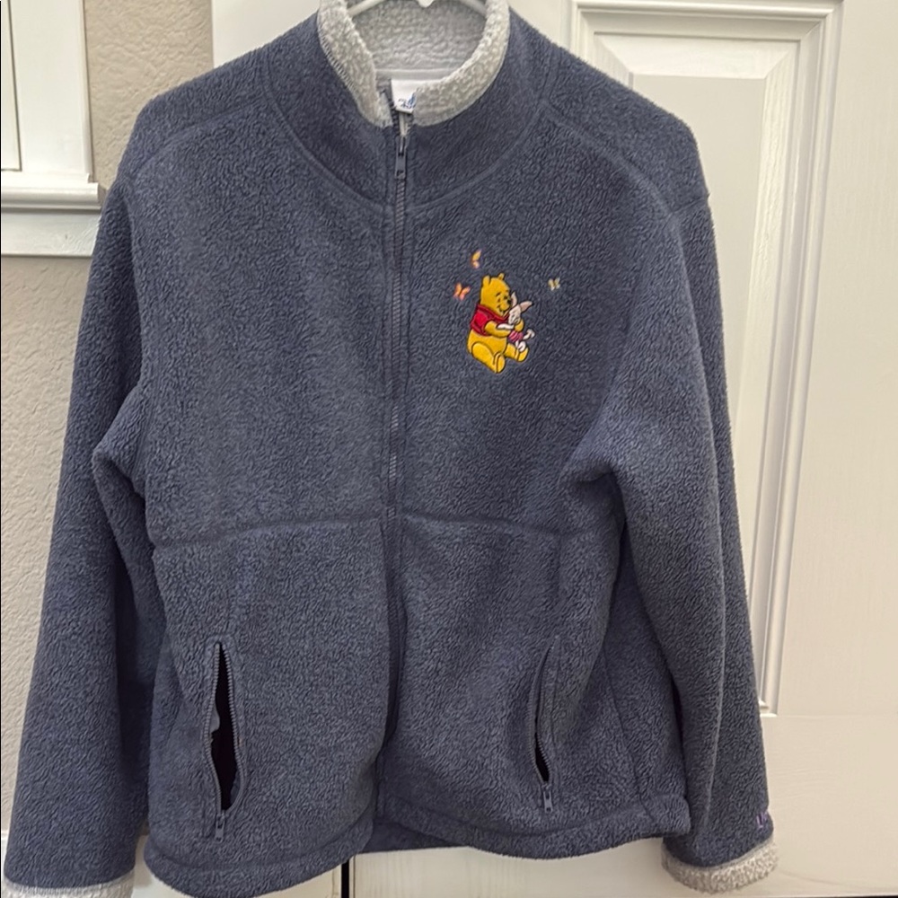 Disney Gray Fleece Jacket with Winnie the Pooh